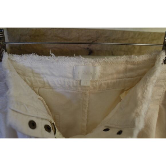 Every High Waisted Ivory White Denim Snap wide leg barrel jeans demin 14 - Picture 11 of 13
